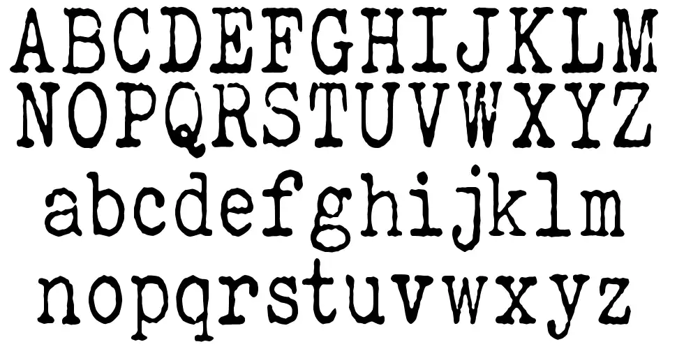 Elegant Typewriterfont specimens