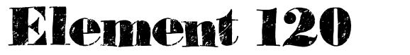 Element 120 schriftart