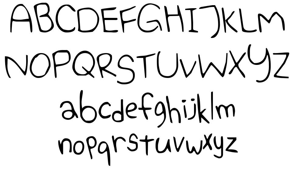 Elephant Hiccups font specimens