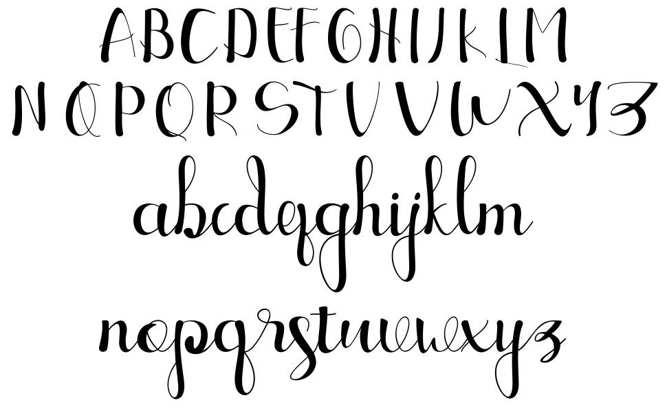Ellic Script font specimens