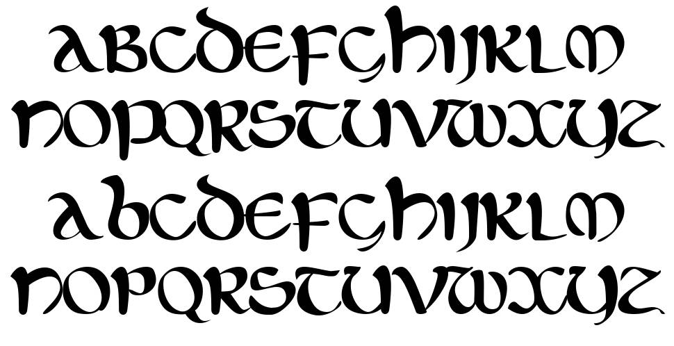 Eltic font specimens