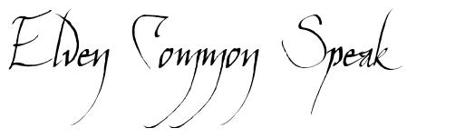 Elven Common Speak font