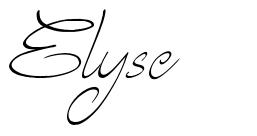 Elyse font