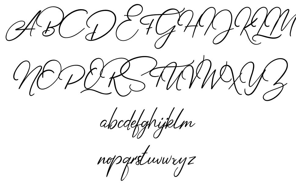Elysian Script font specimens