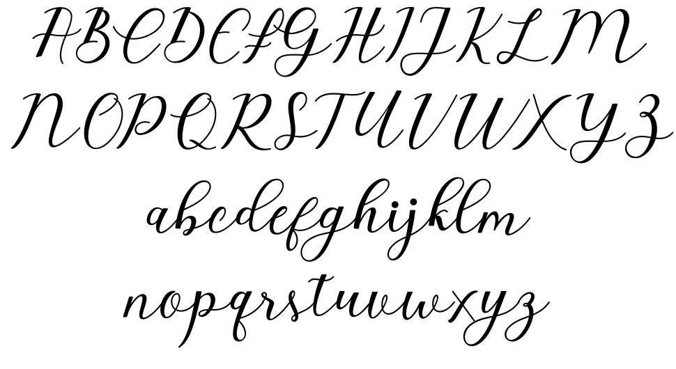 Emeley Script font specimens