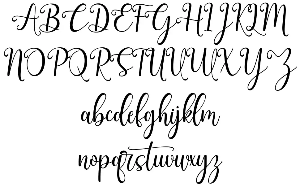 Emily Display font Örnekler