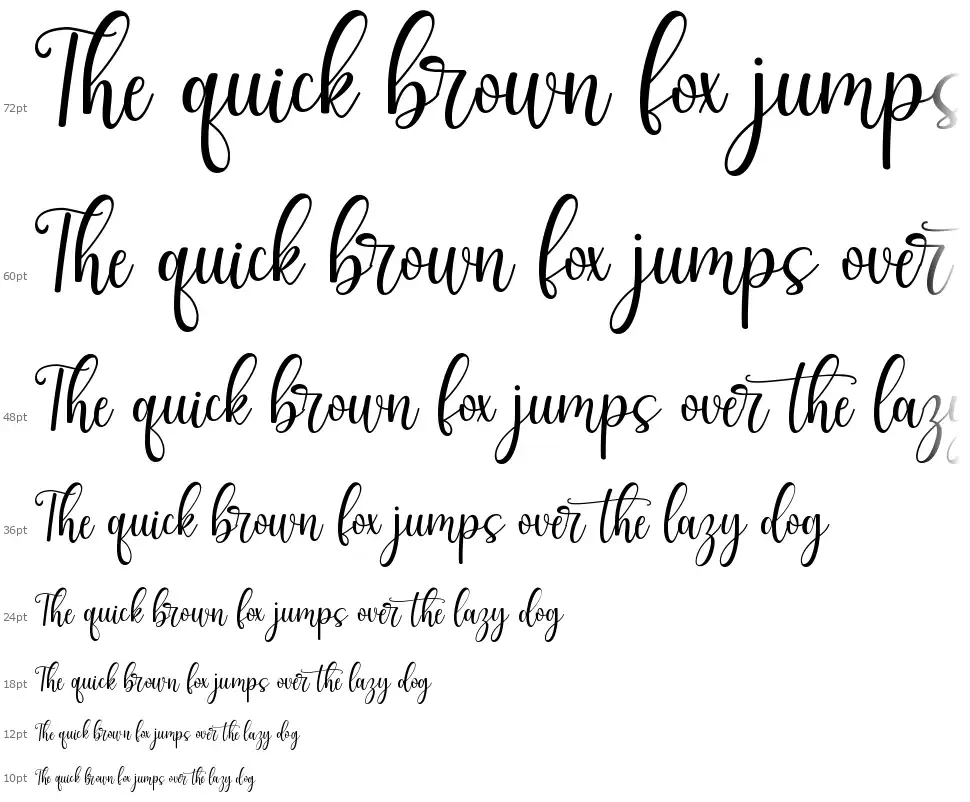 Emily Displayfont waterfall