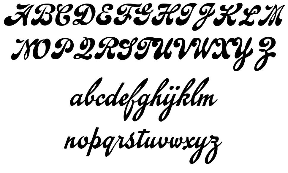Emiral Script font specimens