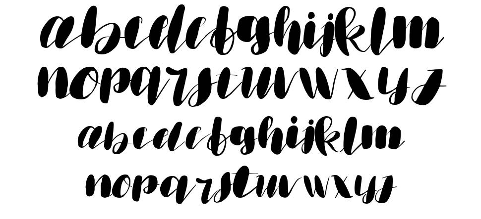 Emisha font specimens