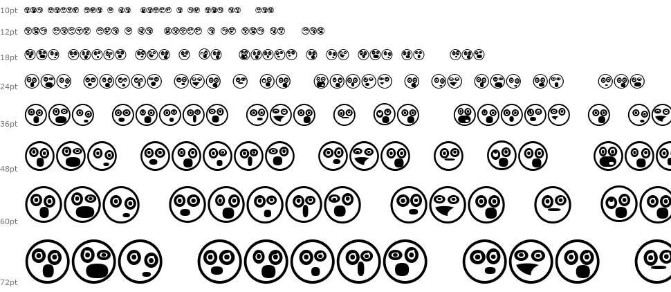 Emoji Boom schriftart Wasserfall