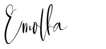 Emolka schriftart