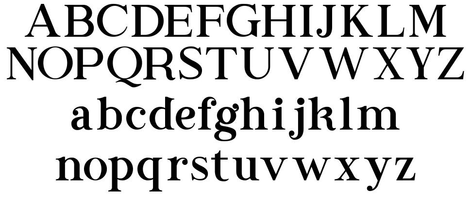 Emphatic font specimens