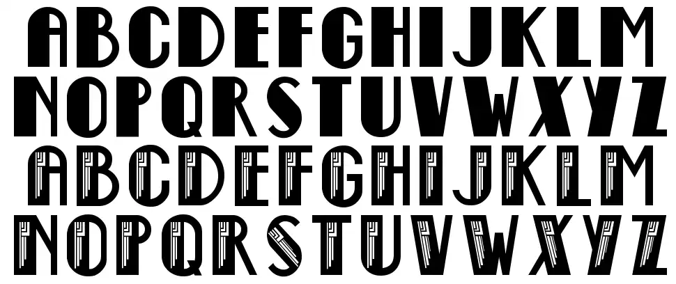 Empire State Decofont specimens