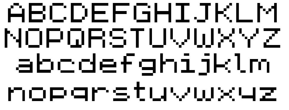 Emulator font specimens