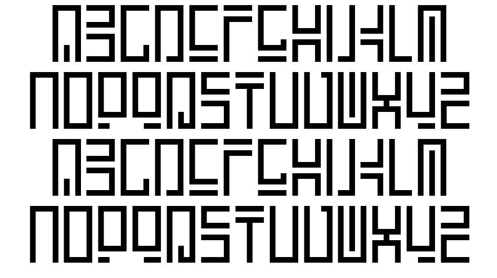 Encrypted Wallpaper font specimens