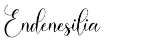 Endenesilia font