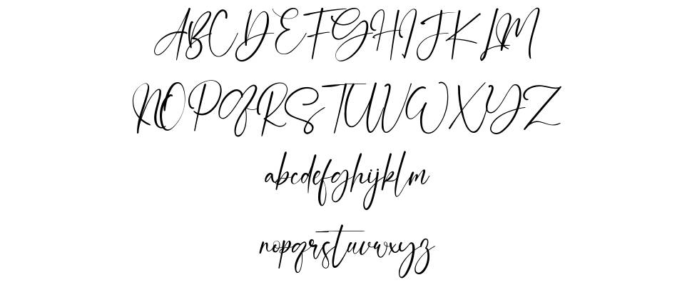 England Script font specimens