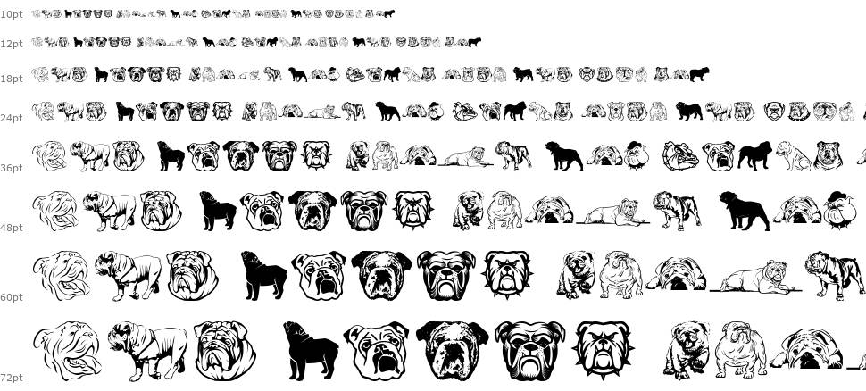 English Bulldog font Şelale