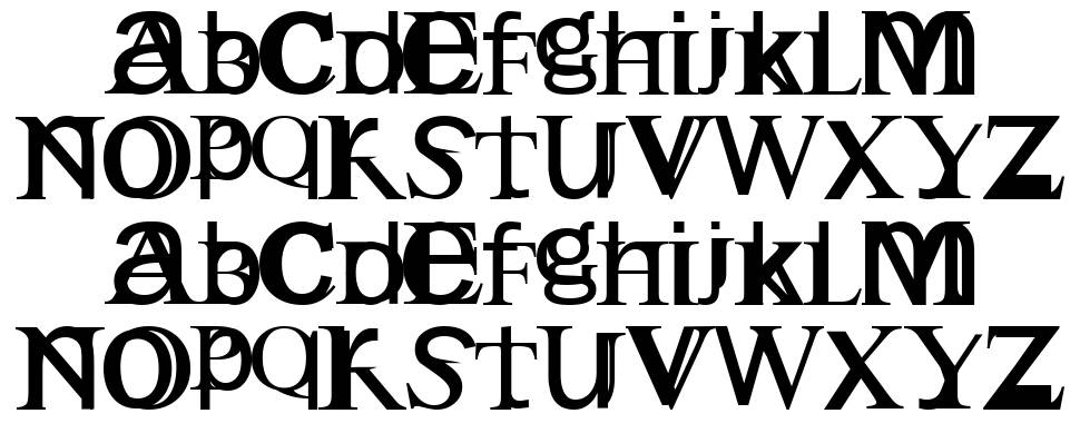 English Gothic font specimens