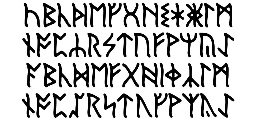 English Runic fonte Espécimes