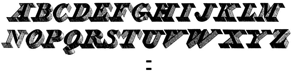 Engravier Initials 字形 标本