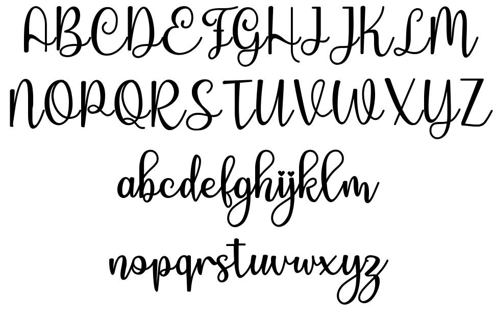 Enlova font specimens