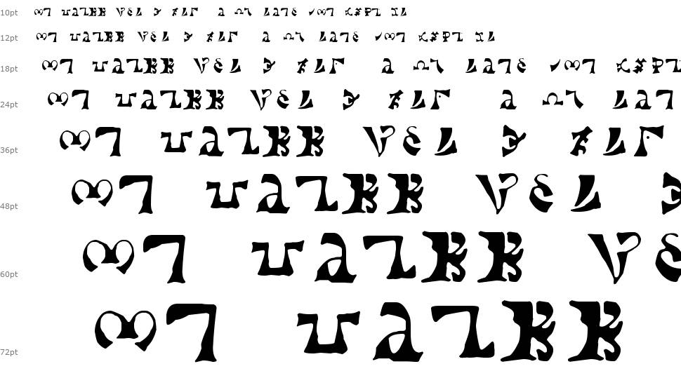 Enochian font Şelale