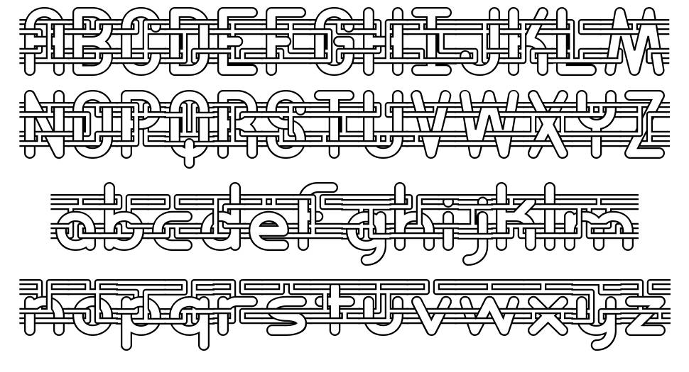 Entangled font