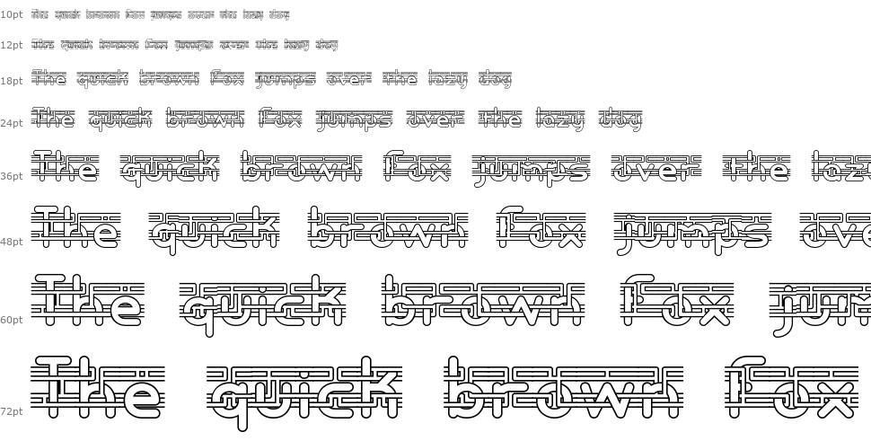 Entangled font Waterfall