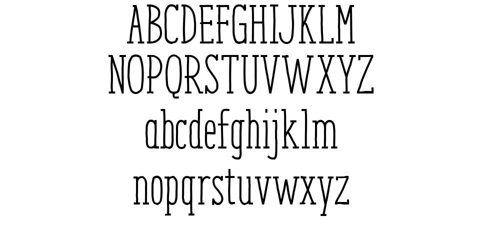 ENYO Serif písmo Exempláře