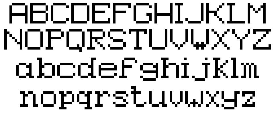 Epson Pixeled 字形 标本