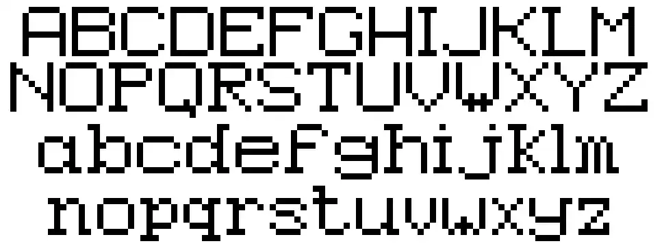 Epson Pixeledfont specimens