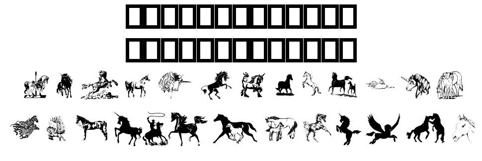 Equestrian 字形 标本