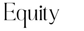 Equity шрифт