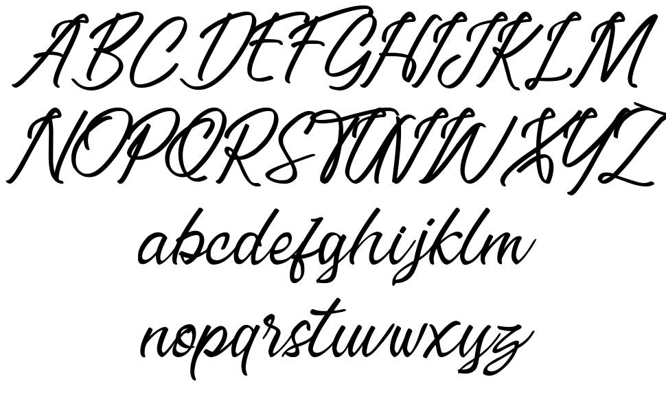Erisblue Script font specimens
