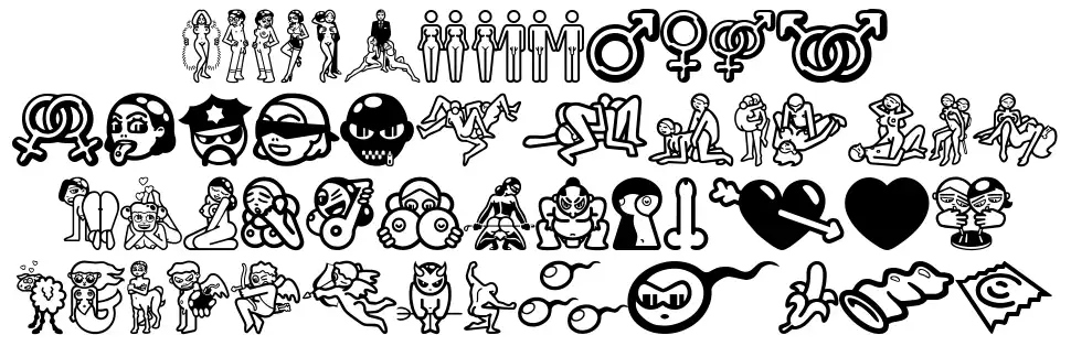 Erotica CDfont specimens
