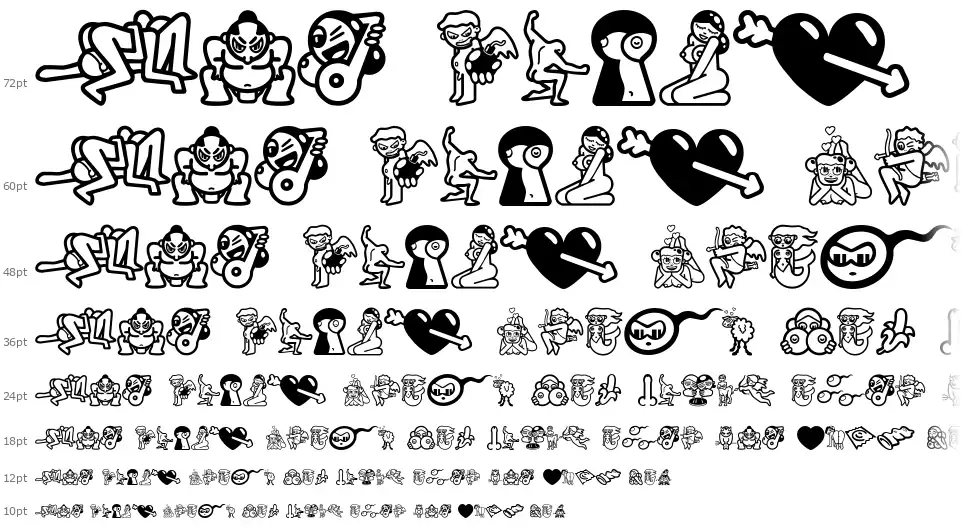 Erotica CDfont waterfall