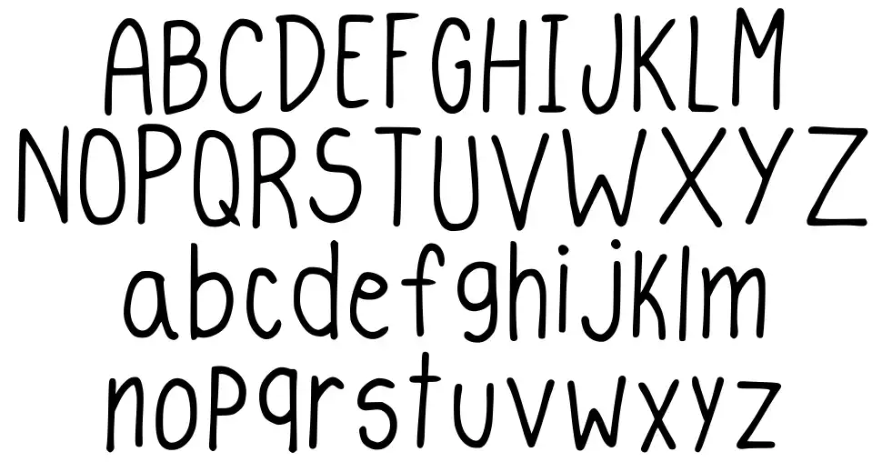 Escrito font specimens