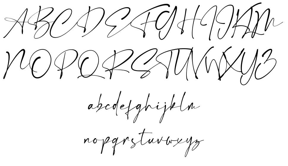 Estrada Signature font Örnekler