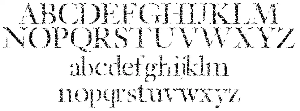 Etchedfont specimens
