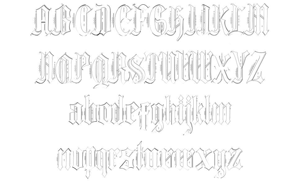 Ethelvina font specimens
