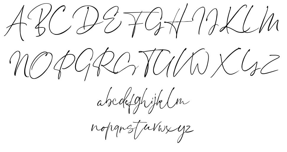 Ethikopia Signature font Örnekler