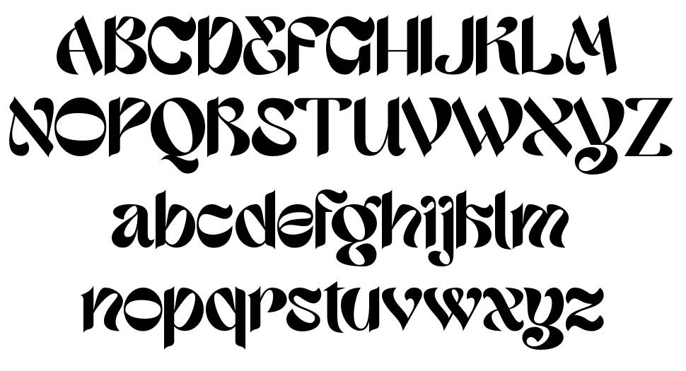 Etnyca font specimens