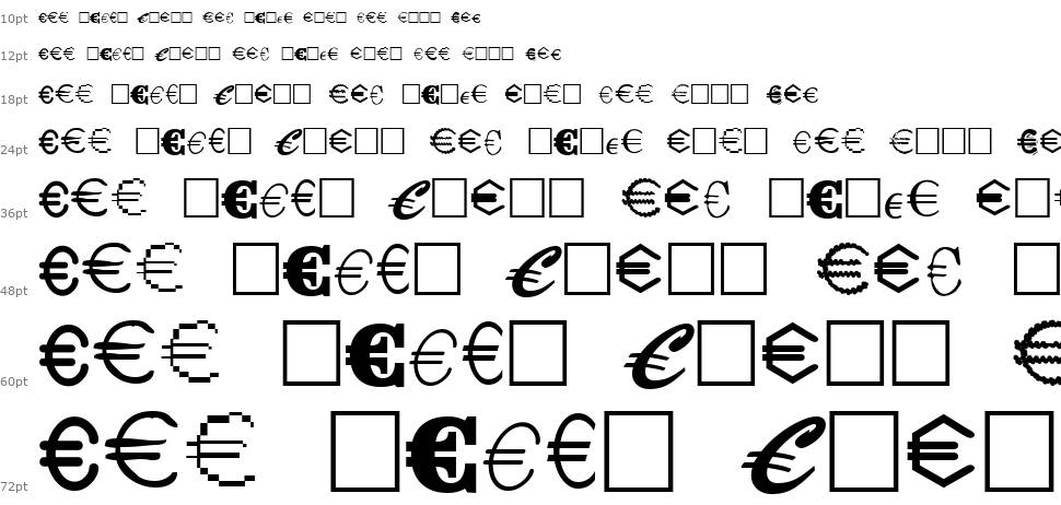 Euro Collection písmo Vodopád
