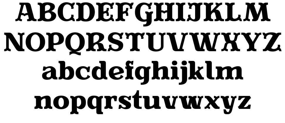 Evereast Slab Serif 字形 标本