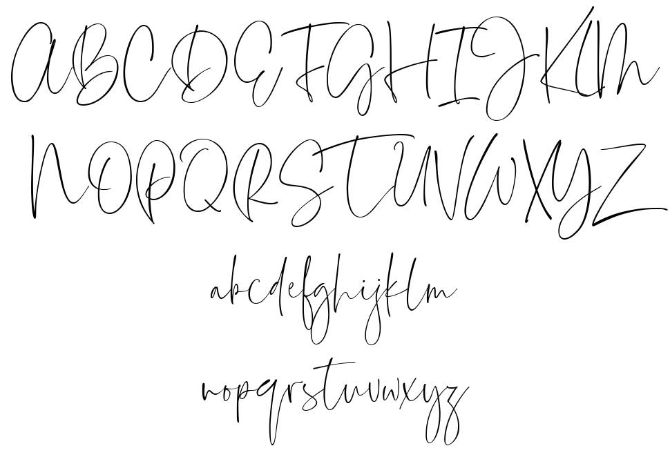 Everleigh Signature Script font specimens