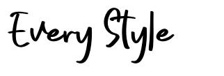 Every Style font