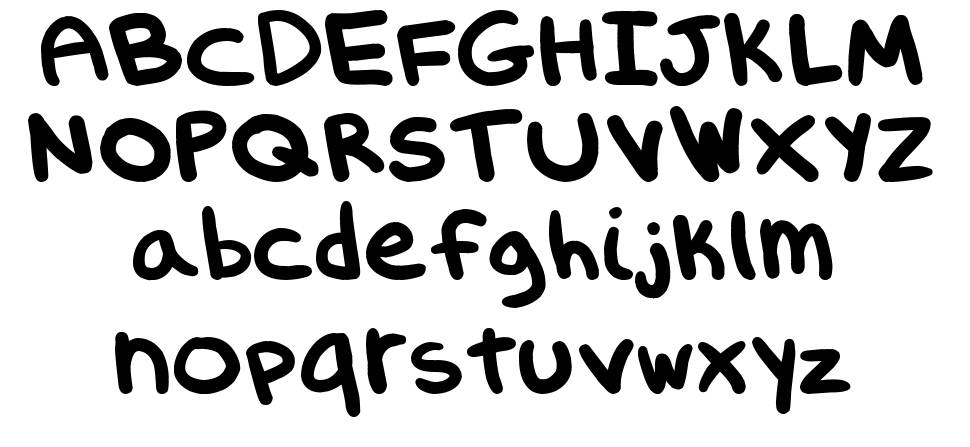 Evil Spork Girl font specimens