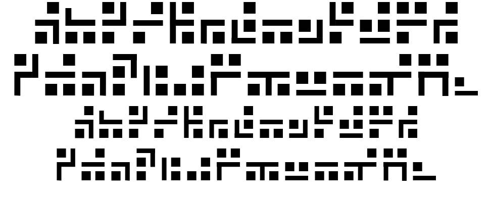Exabic 字形 标本