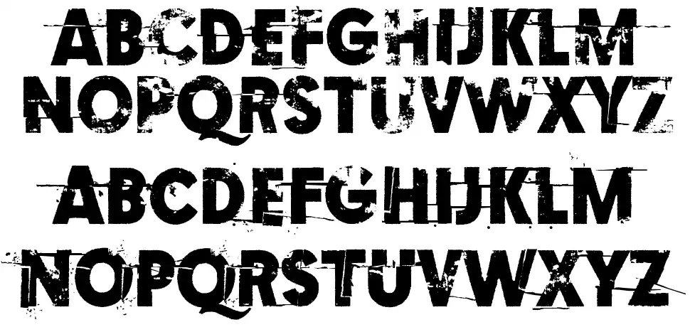 Examples Of Erosion font specimens